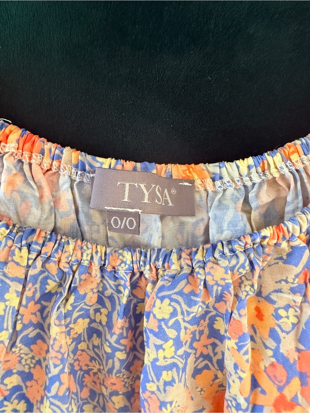 TYSA Floral Elastic-Hem Camisole in Blue & Orange - Picture 3 of 3